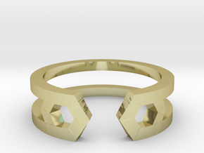 HH Ring Sharp, Us Size 8, 18,2mm in 18k Gold Plated Brass: 8 / 56.75