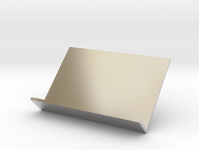 Business Card Stand V2 (card size 8,5x5,5 cm) in Platinum