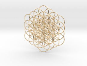 Knotted Flower Of Life Pendant in 14K Yellow Gold