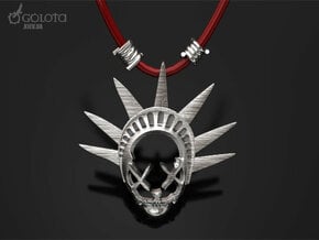 The Purge-3  pendant  necklace in Polished Bronzed Silver Steel