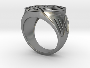 WestWorld maze Ring in Natural Silver: 8.5 / 58