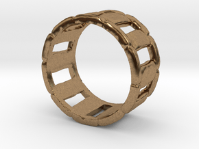 Stone Circle Ring in Natural Brass: 7 / 54