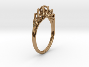 Twisted Ring Sizes 6-13 in Polished Brass (Interlocking Parts): 6 / 51.5