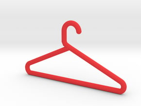 Hanger Keychain in Red Processed Versatile Plastic