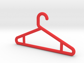 Hanger Keychain V2 in Red Processed Versatile Plastic