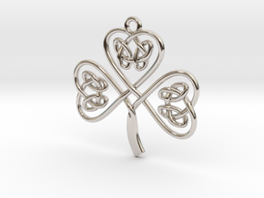 Shamrock Knot Pendant in Platinum
