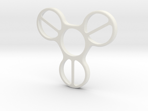 Undercover (Bottom Half) - Fidget Spinner in White Natural Versatile Plastic