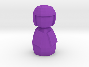 Kokeshi Low Poly  Style in Purple Processed Versatile Plastic: 1:12