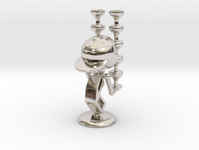 LaLa "Balancing Wine Glass" - DeskToys in Rhodium Plated Brass