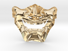 Samurai Mask High Quality in 14k Gold Plated Brass