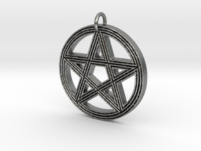 Grooved Pentacle by ~M. in Natural Silver