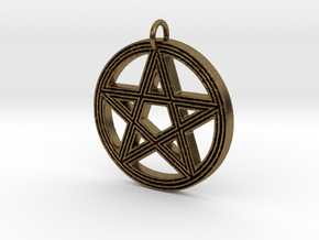 Grooved Pentacle by ~M. in Natural Bronze