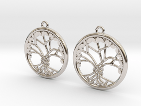 Tree Of Life Earrings in Platinum