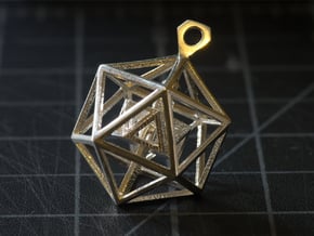 Geometric Tower Pendant in Polished Silver