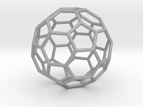 0269 Truncated Icosahedron E (a=1cm) #001 in Aluminum