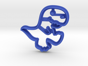 Dinosaur Cookie Cutter in Blue Processed Versatile Plastic