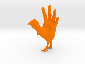 Hand Turkey in Orange Processed Versatile Plastic: Small