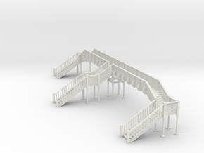 Footbridge Type 4 - OO Scale in White Natural Versatile Plastic