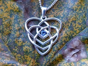 Motherhood Knot - No Birthstones in Polished Silver