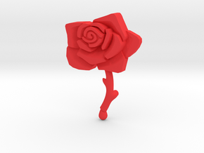 Bleeding Rose Shield - Piece 2 of 2 in Red Processed Versatile Plastic