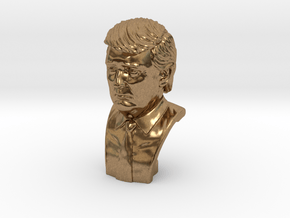 Donald Trump. Portrait bust in Natural Brass