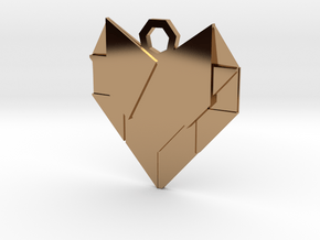 Paper Heart in Polished Brass
