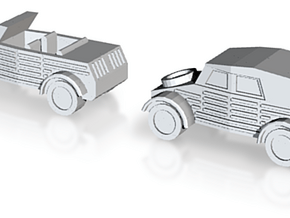 1/220 Kubelwagons, open And closed in Tan Fine Detail Plastic