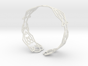 Celtic knots Cuff 4 in White Natural Versatile Plastic: Medium