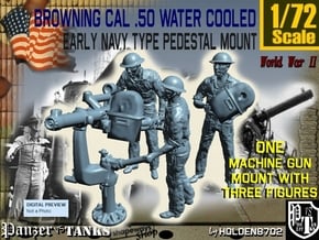 1-72 USN Cal 50 M2 WC & Crew Set in Smooth Fine Detail Plastic