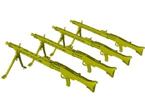 1/24 scale WWII Wehrmacht MG-42 machineguns x 4 in Clear Ultra Fine Detail Plastic