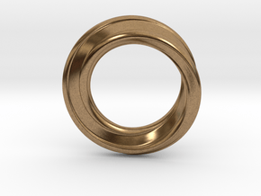Möbius Strip Ring in Natural Brass