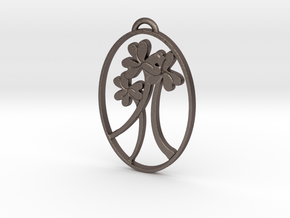 Clover Trio by Gabrielle in Polished Bronzed Silver Steel