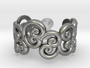 Ring Scroll in Natural Silver