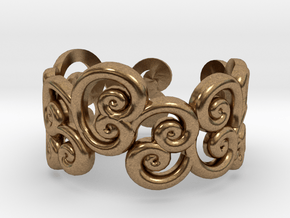 Ring Scroll in Natural Brass