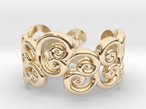 Ring Scroll in 14K Yellow Gold