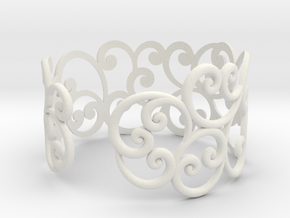 Bracelet Scroll in White Natural Versatile Plastic