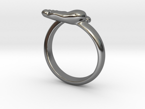 baby foot ring size 12 in Fine Detail Polished Silver