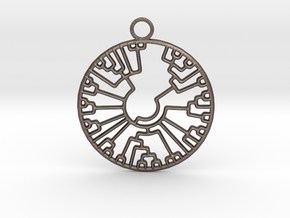Phylogenetic Tree in Polished Bronzed Silver Steel