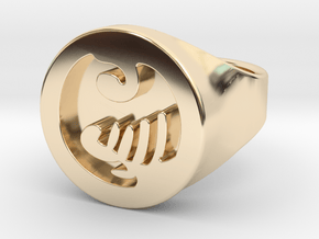 Anime Ring Request s11 female in 14k Gold Plated Brass