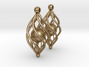 Earring Model A1 Pair in Polished Gold Steel