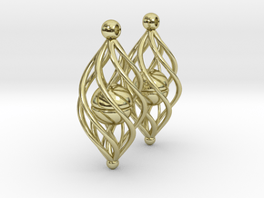 Earring Model A1 Pair in 18k Gold Plated Brass