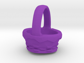 Tiny Basket in Purple Processed Versatile Plastic