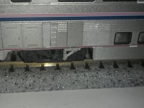 N Scale Superliner II Bolster Anchors in Tan Fine Detail Plastic