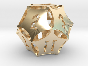 'Kaladesh' D12 Energy Counter die in 14k Gold Plated Brass