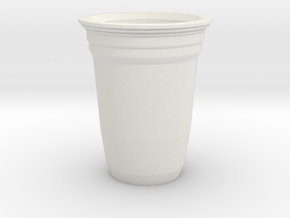Mini Solo Cup in White Natural Versatile Plastic