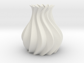 Vase Model A4 in White Natural Versatile Plastic