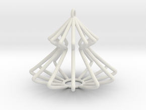 Christmas Pine Tree in White Natural Versatile Plastic