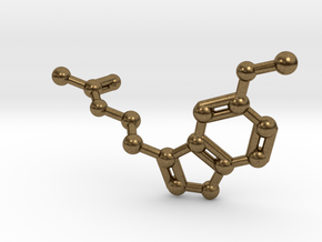 Melatonin Molecule Keychain in Natural Bronze