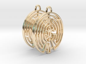 WestWorld Maze Earrings in 14k Gold Plated Brass