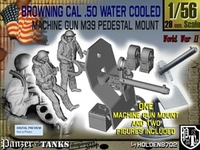 1-56 USN Cal 50 WC Mount M39 & Crew Set in Tan Fine Detail Plastic